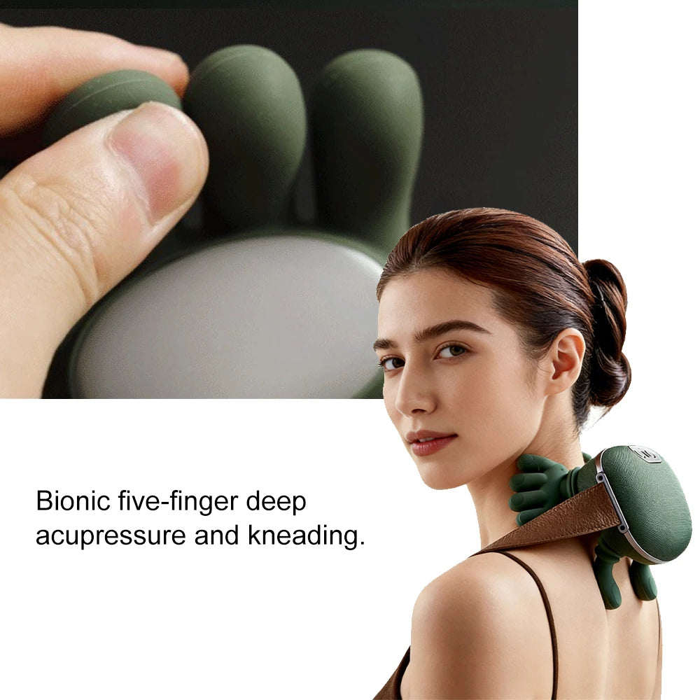 Masajeador Cervical y de Hombros 4D con  Bionic Palm | Masaje Shiatsu  | Masajeador Portátil para Casa y Oficina