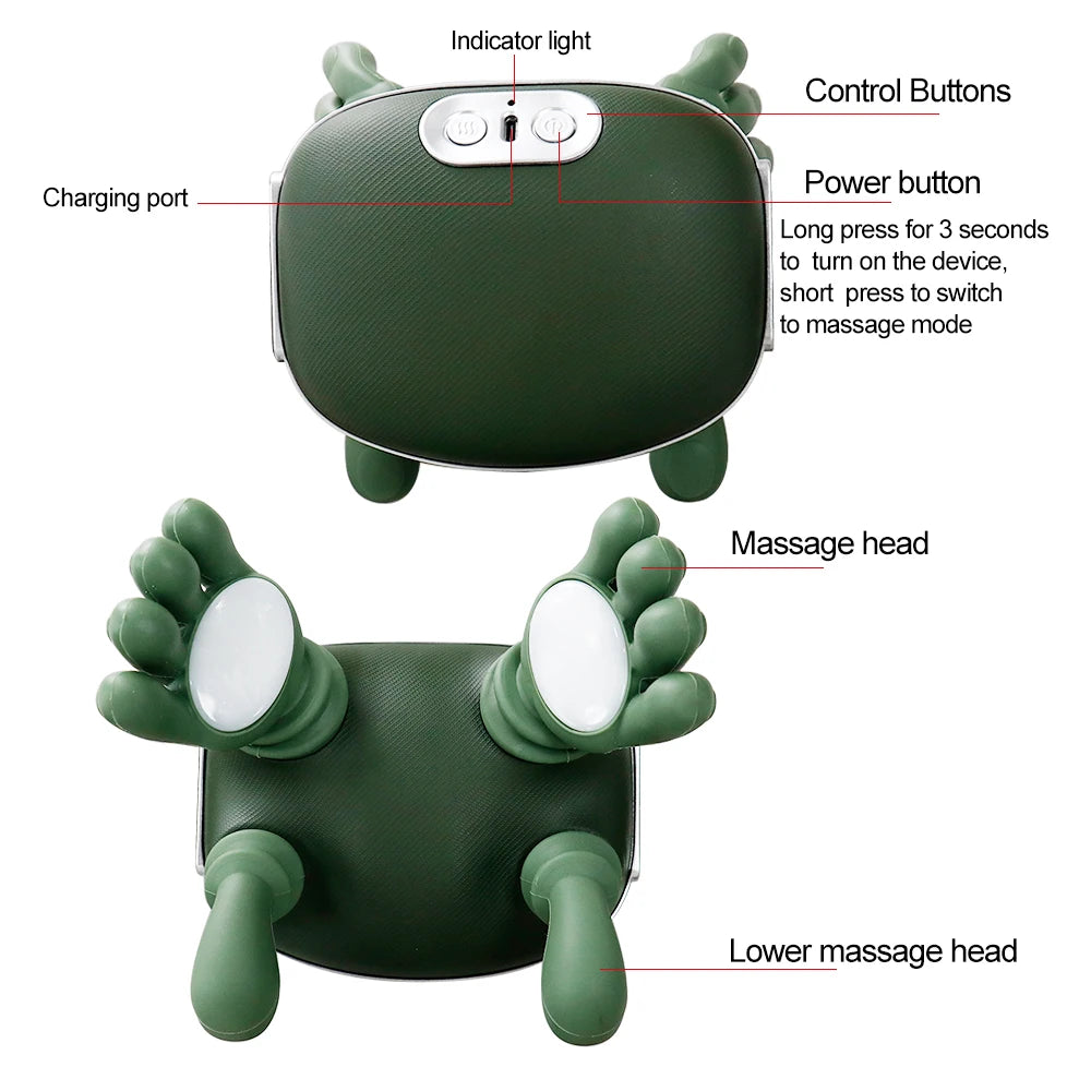 Masajeador Cervical y de Hombros 4D con  Bionic Palm | Masaje Shiatsu  | Masajeador Portátil para Casa y Oficina