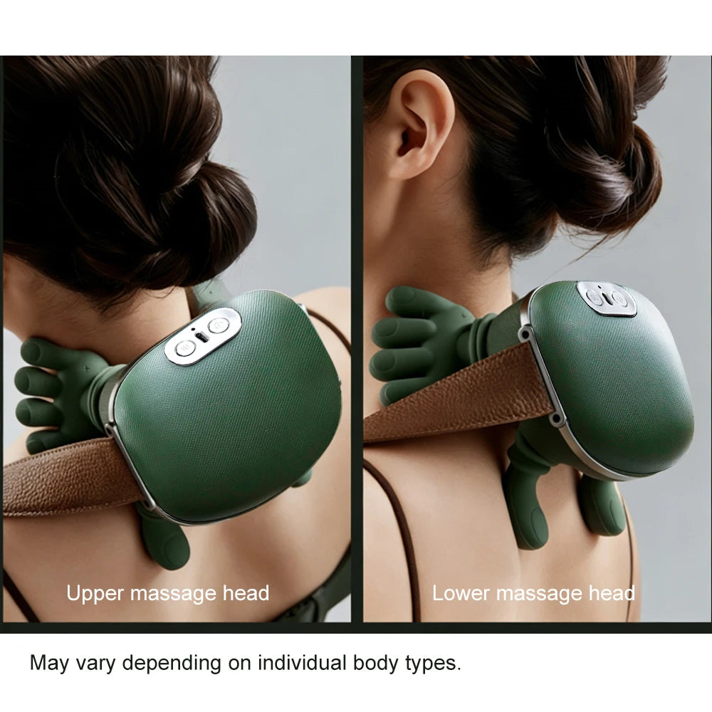 Masajeador Cervical y de Hombros 4D con  Bionic Palm | Masaje Shiatsu  | Masajeador Portátil para Casa y Oficina