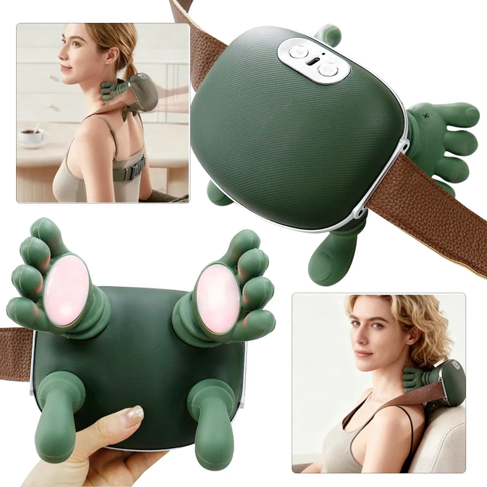 Masajeador Cervical y de Hombros 4D con  Bionic Palm | Masaje Shiatsu  | Masajeador Portátil para Casa y Oficina