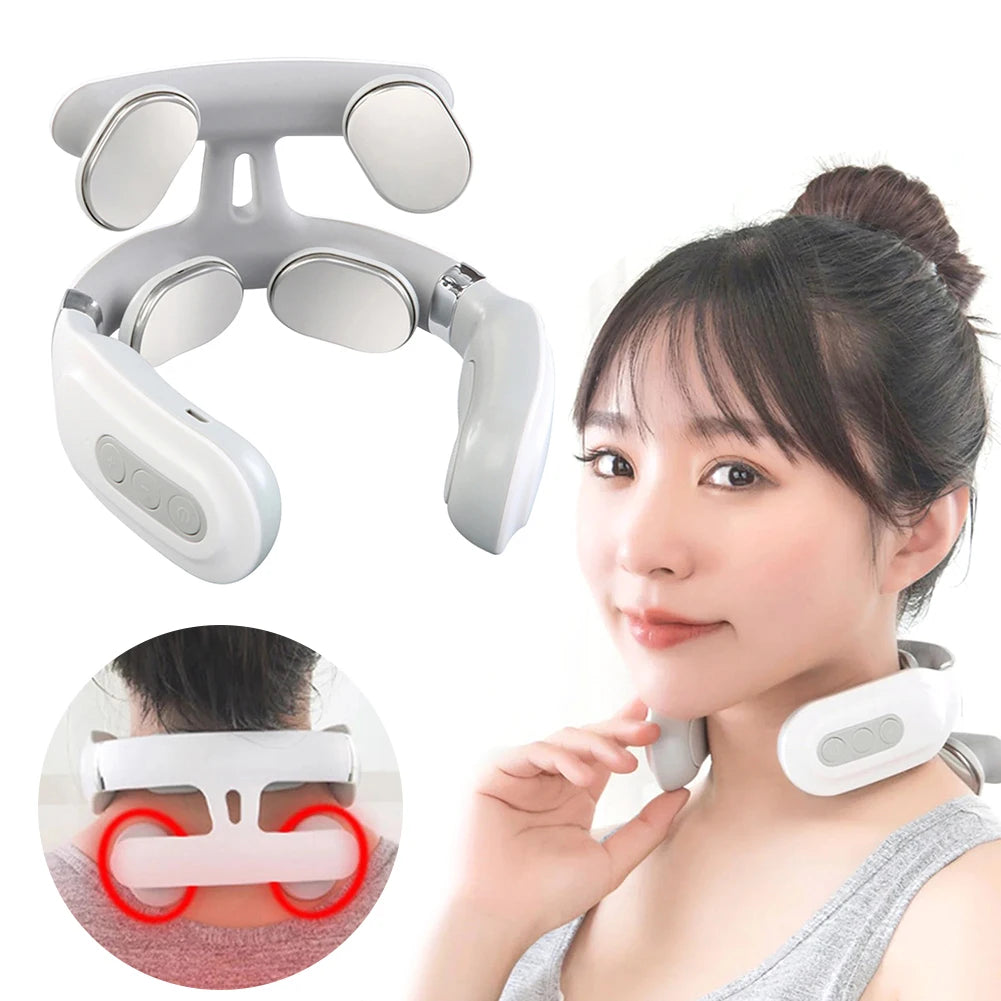Masajeador Cervical Eléctrico 4 Cabezales con Calor ErgoPlen™