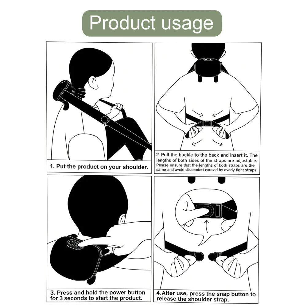 Masajeador Cervical y de Hombros 4D con  Bionic Palm | Masaje Shiatsu  | Masajeador Portátil para Casa y Oficina