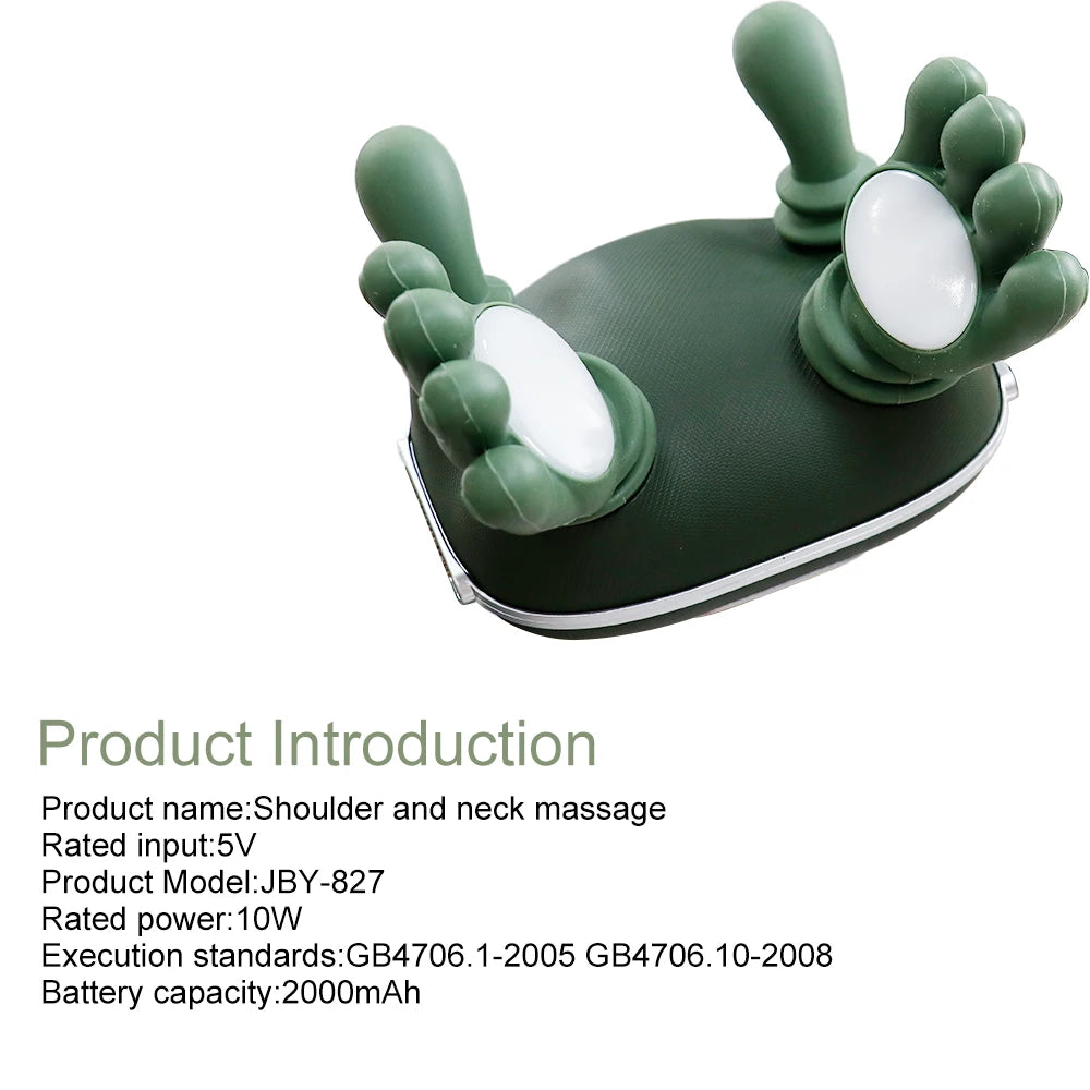 Masajeador Cervical y de Hombros 4D con  Bionic Palm | Masaje Shiatsu  | Masajeador Portátil para Casa y Oficina