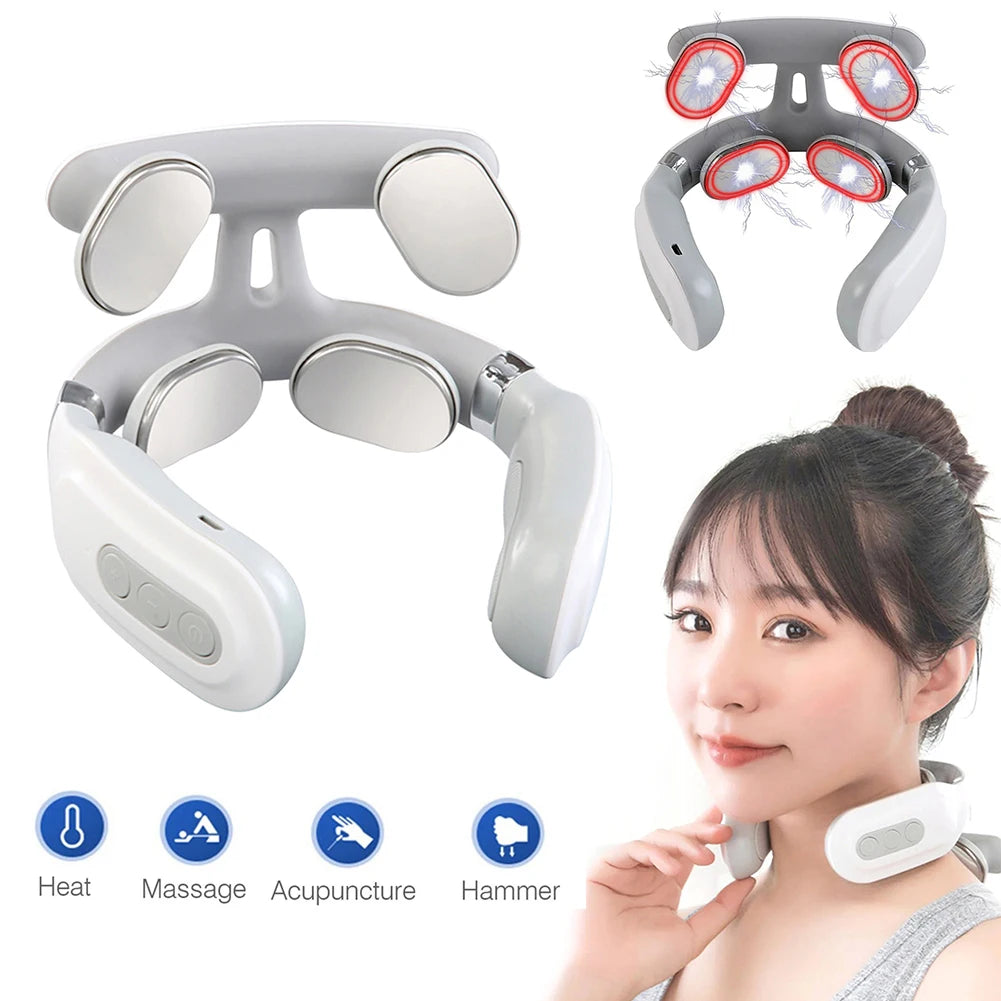 Masajeador Cervical Eléctrico 4 Cabezales con Calor ErgoPlen™