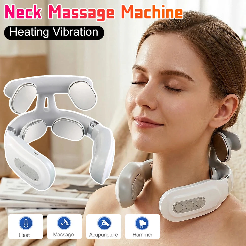 Masajeador Cervical Eléctrico 4 Cabezales con Calor ErgoPlen™