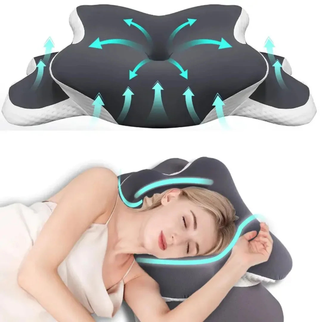 Almohada cervical ergonómica ErgoPlen lista para dormir
