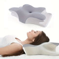 Almohada cervical mariposa ErgoPlen sujeta durante toda la noche