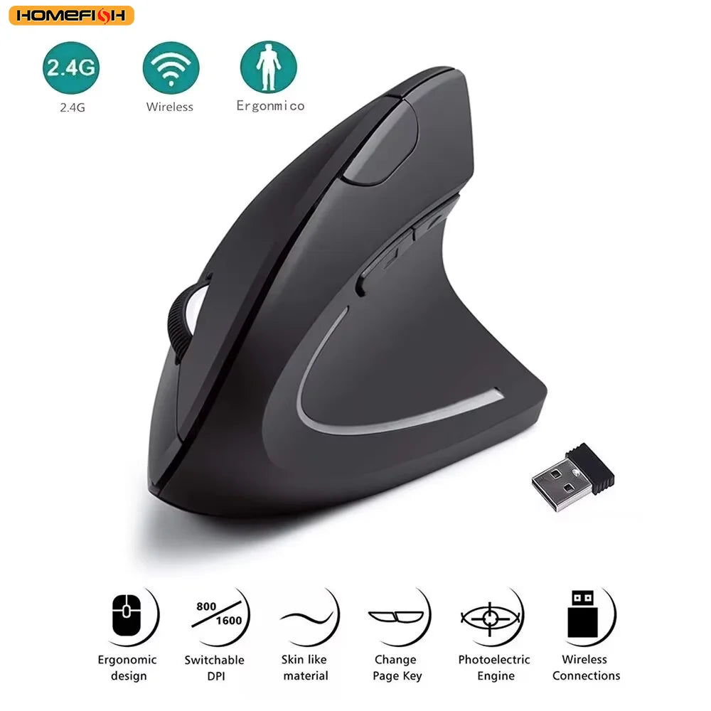 Ratón vertical ergonómico inalámbrico Ergoplen